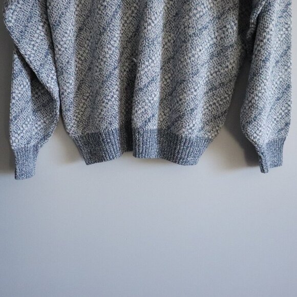 Vntg Arnold Palmer Men's Sz L/XL Blue 80-90's Crewneck Stretch Pullover Sweater - Picture 8 of 10